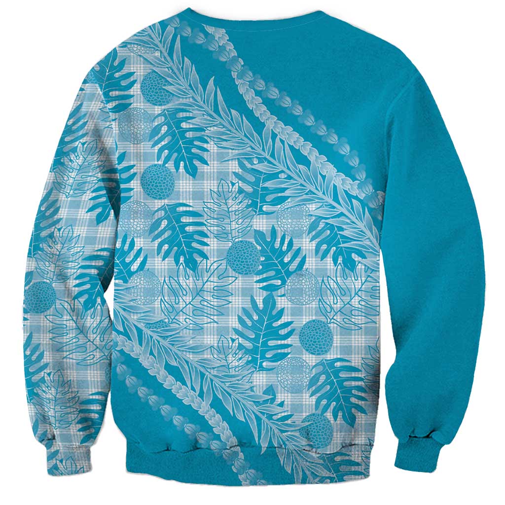 Hawaii Breadfruit Palaka Sweatshirt Polu Maile Lei LT9 - Polynesian Pride