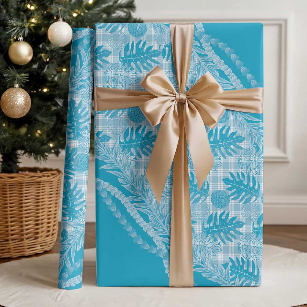 Hawaii Breadfruit Palaka Wrapping Paper Polu Maile Lei LT9 - Polynesian Pride