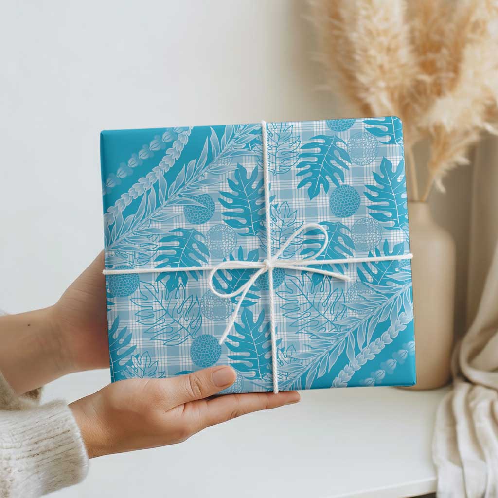 Hawaii Breadfruit Palaka Wrapping Paper Polu Maile Lei LT9 - Polynesian Pride