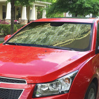 Hawaii Breadfruit Palaka Auto Sun Shade Omaomao Maile Lei - Polynesian Pride