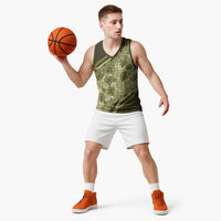 Hawaii Breadfruit Palaka Basketball Jersey Omaomao Maile Lei LT9 - Polynesian Pride