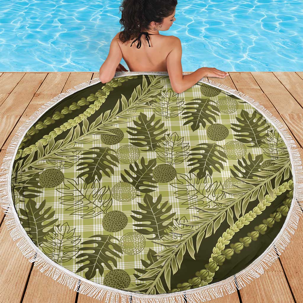 Hawaii Breadfruit Palaka Beach Blanket Omaomao Maile Lei - Polynesian Pride