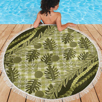Hawaii Breadfruit Palaka Beach Blanket Omaomao Maile Lei - Polynesian Pride
