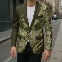 Hawaii Breadfruit Palaka Blazer Omaomao Maile Lei - Polynesian Pride