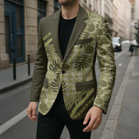 Hawaii Breadfruit Palaka Blazer Omaomao Maile Lei - Polynesian Pride