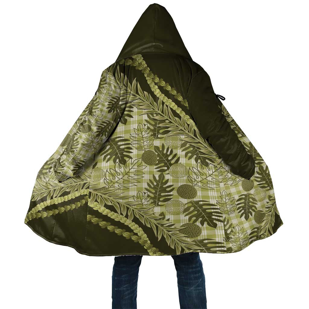 Hawaii Breadfruit Palaka Cloak Omaomao Maile Lei LT9 Unisex Green - Polynesian Pride