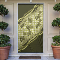 Hawaii Breadfruit Palaka Door Cover Omaomao Maile Lei LT9 Green - Polynesian Pride