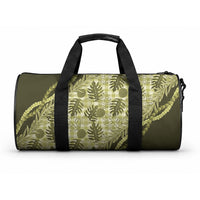 Hawaii Breadfruit Palaka Duffle Bag Omaomao Maile Lei LT9 One size Green - Polynesian Pride