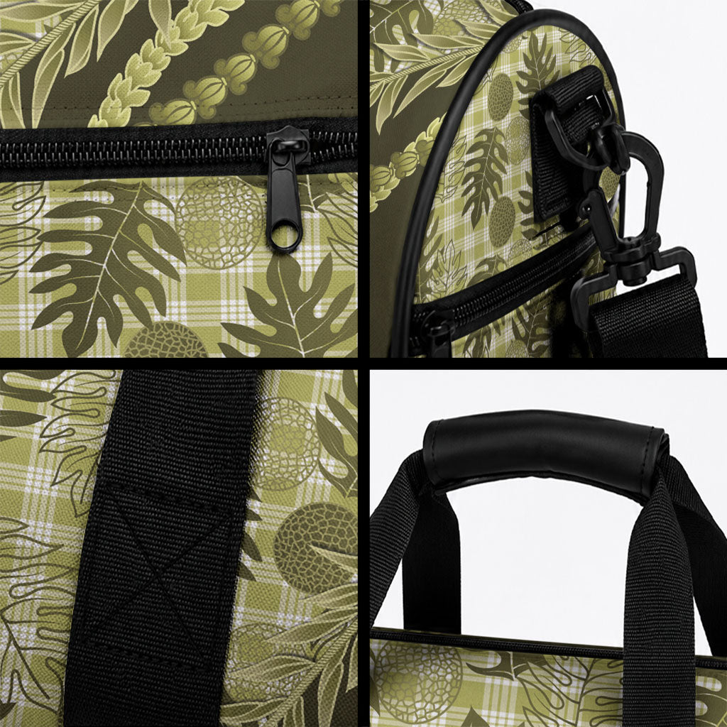 Hawaii Breadfruit Palaka Duffle Bag Omaomao Maile Lei LT9 - Polynesian Pride