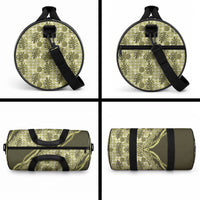 Hawaii Breadfruit Palaka Duffle Bag Omaomao Maile Lei LT9 - Polynesian Pride