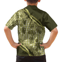 Hawaii Breadfruit Palaka Family Matching Long Sleeve Bodycon Dress and Hawaiian Shirt Omaomao Maile Lei - Polynesian Pride
