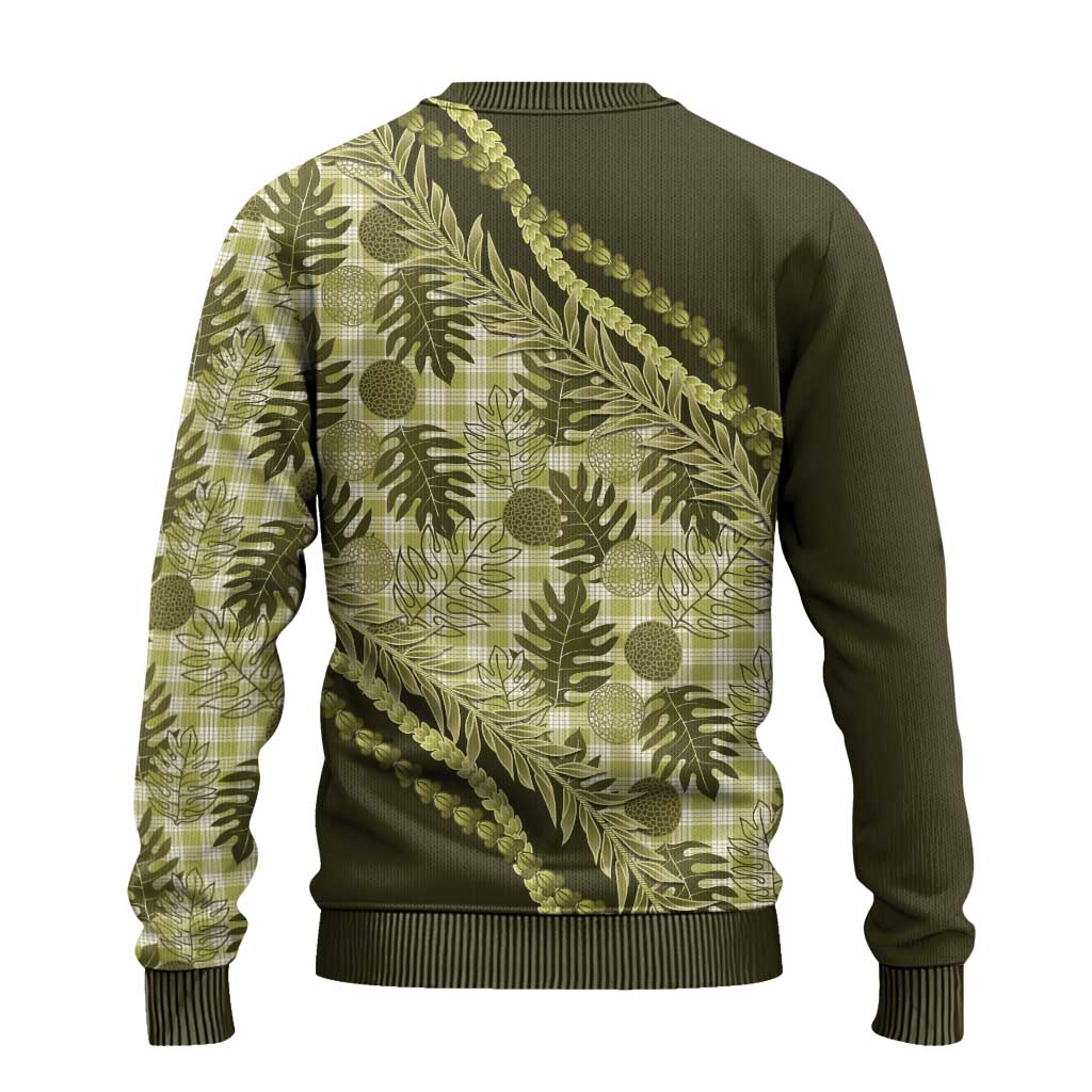Hawaii Breadfruit Palaka Ugly Christmas Sweater Omaomao Maile Lei - Polynesian Pride