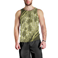 Hawaii Breadfruit Palaka Men Tank Top Omaomao Maile Lei LT9 - Polynesian Pride