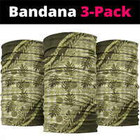 Hawaii Breadfruit Palaka Neck Gaiter Omaomao Maile Lei LT9 package One Size: 25*50cm Green - Polynesian Pride