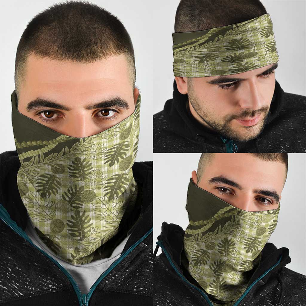 Hawaii Breadfruit Palaka Neck Gaiter Omaomao Maile Lei LT9 - Polynesian Pride