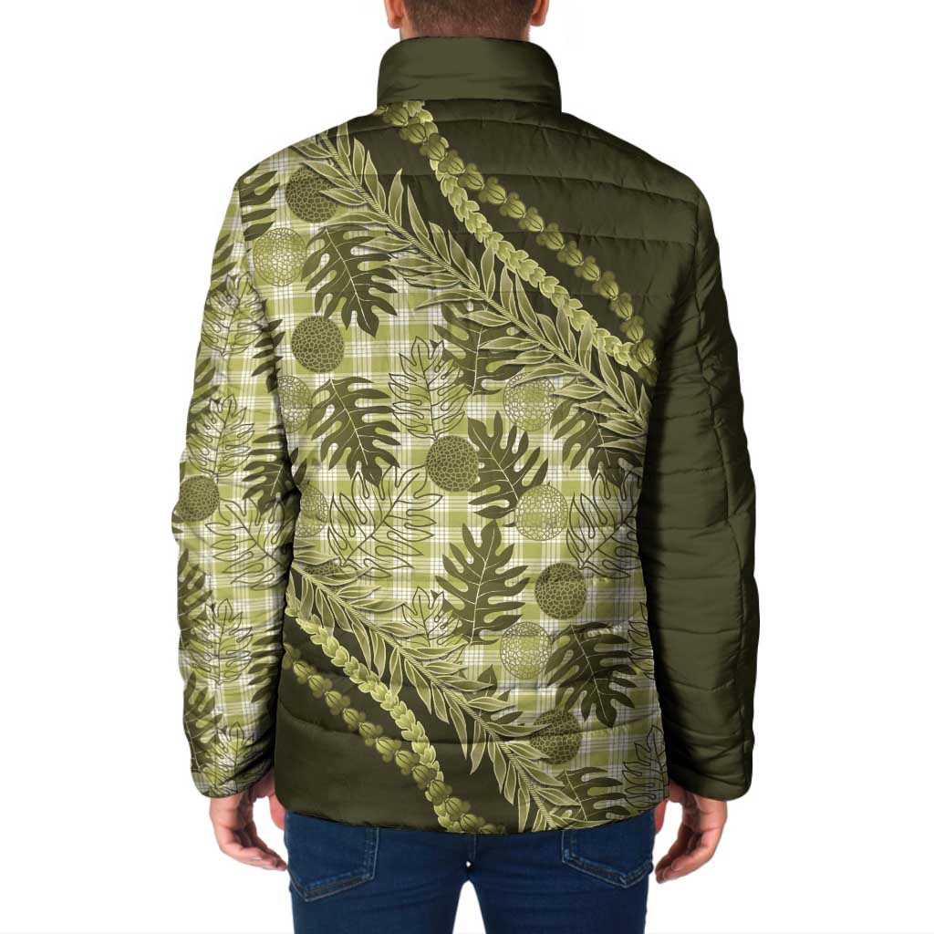 Hawaii Breadfruit Palaka Padded Jacket Omaomao Maile Lei LT9 - Polynesian Pride