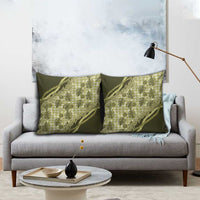 Hawaii Breadfruit Palaka Pillow Cover Omaomao Maile Lei - Polynesian Pride