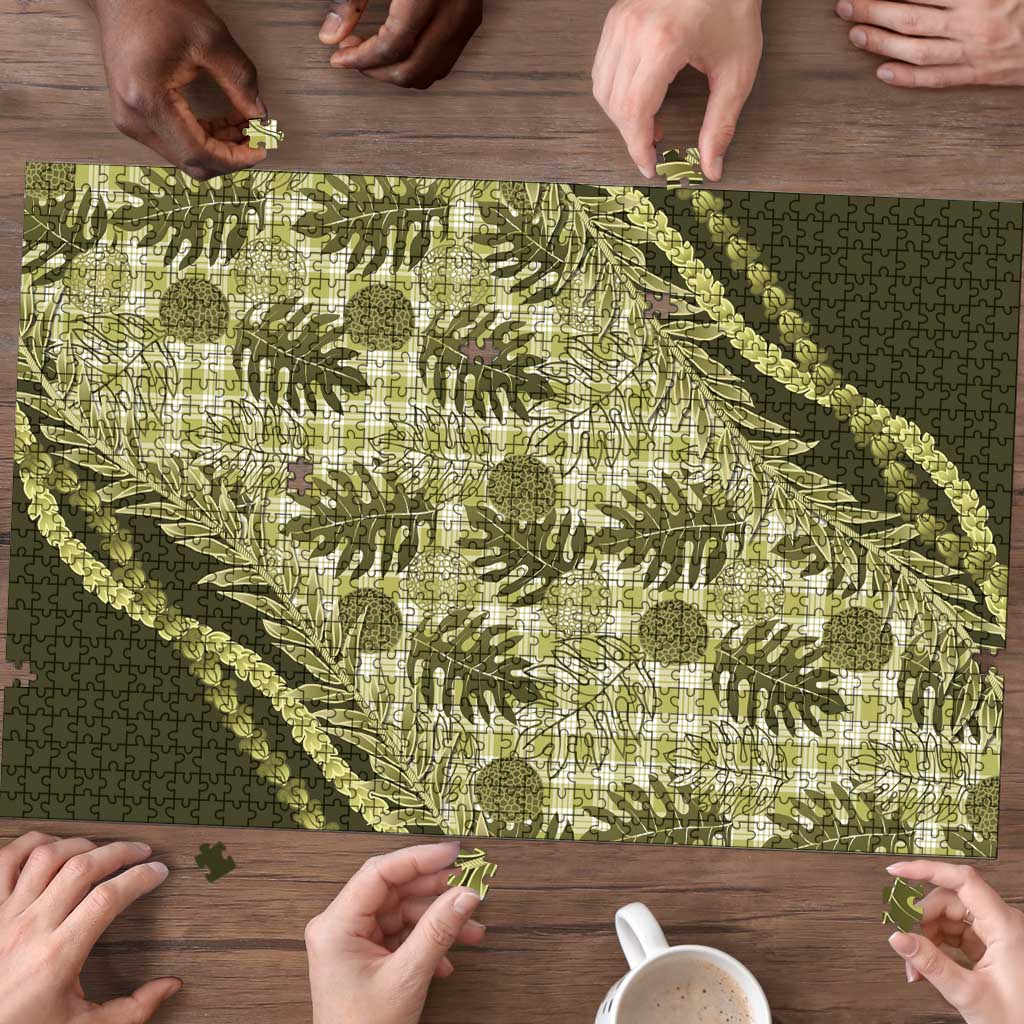 Hawaii Breadfruit Palaka Puzzle Omaomao Maile Lei LT9 - Polynesian Pride