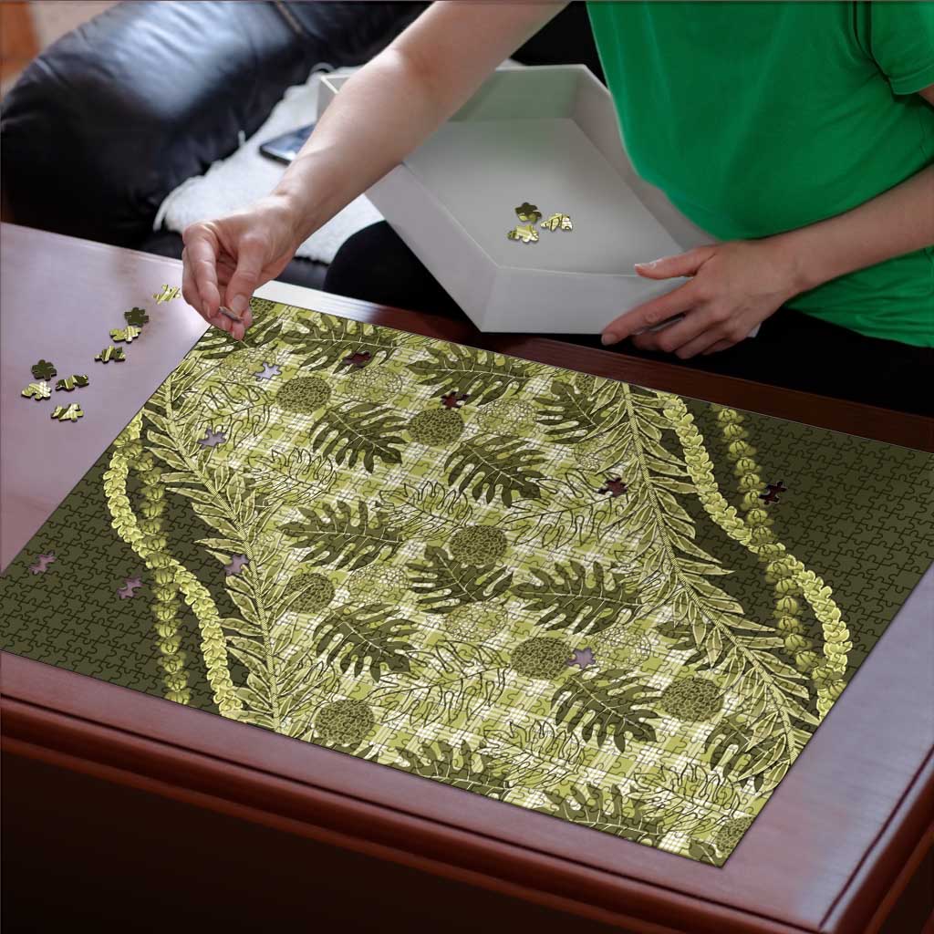 Hawaii Breadfruit Palaka Puzzle Omaomao Maile Lei LT9 - Polynesian Pride