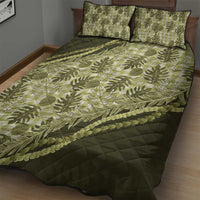 Hawaii Breadfruit Palaka Quilt Bed Set Omaomao Maile Lei - Polynesian Pride