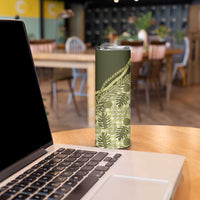 Hawaii Breadfruit Palaka Skinny Tumbler Omaomao Maile Lei - Polynesian Pride