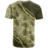 Hawaii Breadfruit Palaka T Shirt Omaomao Maile Lei - Polynesian Pride