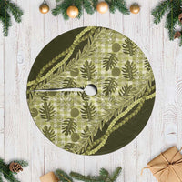Hawaii Breadfruit Palaka Tree Skirt Omaomao Maile Lei LT9 Casual Green - Polynesian Pride
