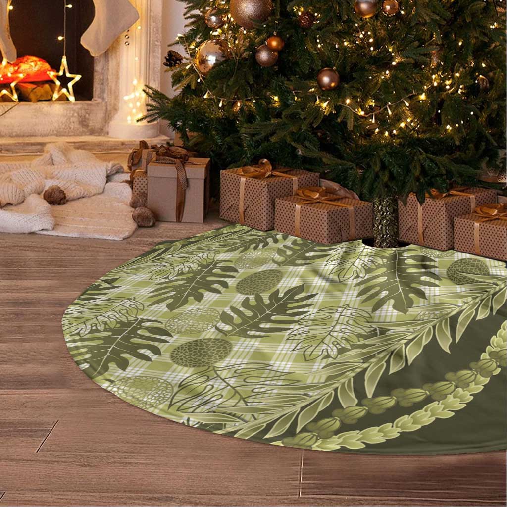 Hawaii Breadfruit Palaka Tree Skirt Omaomao Maile Lei LT9 - Polynesian Pride