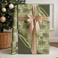 Hawaii Breadfruit Palaka Wrapping Paper Omaomao Maile Lei LT9 - Polynesian Pride