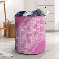 Hawaii Breadfruit Palaka Laundry Basket Omaomao Ulaula Maile Lei LT9 Pink - Polynesian Pride