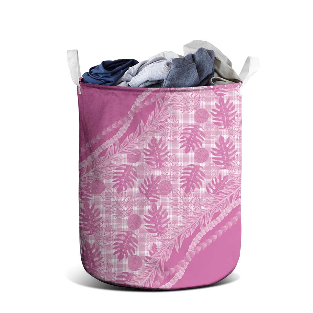 Hawaii Breadfruit Palaka Laundry Basket Omaomao Ulaula Maile Lei LT9 - Polynesian Pride