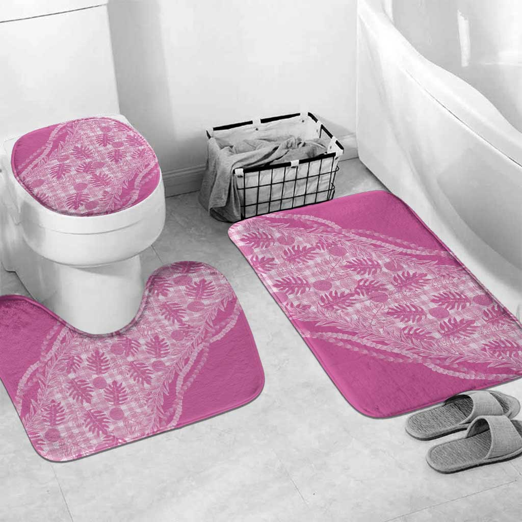Hawaii Breadfruit Palaka Bathroom Set Omaomao Ulaula Maile Lei - Polynesian Pride