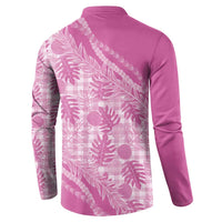 Hawaii Breadfruit Palaka Button Sweatshirt Omaomao Ulaula Maile Lei LT9 - Polynesian Pride