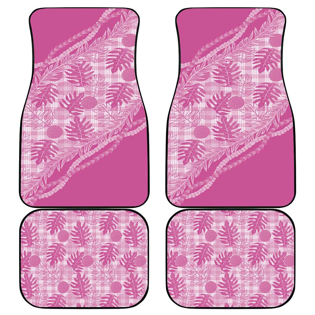 Hawaii Breadfruit Palaka Car Mats Omaomao Ulaula Maile Lei - Polynesian Pride