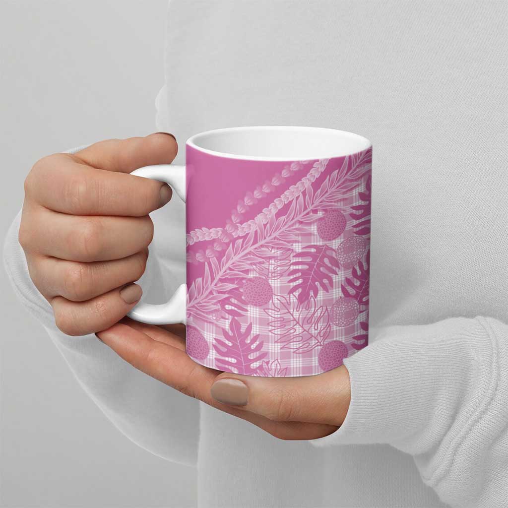 Hawaii Breadfruit Palaka Ceramic Mug Omaomao Ulaula Maile Lei LT9 - Polynesian Pride