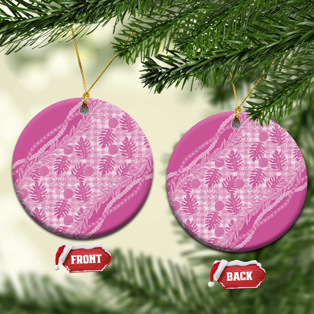 Hawaii Breadfruit Palaka Ceramic Ornament Omaomao Ulaula Maile Lei - Polynesian Pride