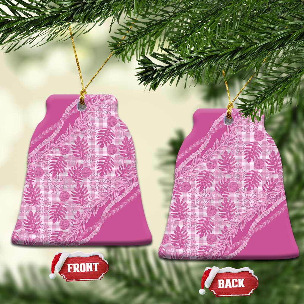 Hawaii Breadfruit Palaka Ceramic Ornament Omaomao Ulaula Maile Lei - Polynesian Pride