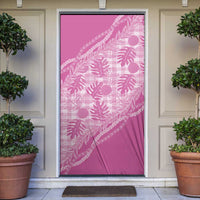 Hawaii Breadfruit Palaka Door Cover Omaomao Ulaula Maile Lei LT9 Pink - Polynesian Pride