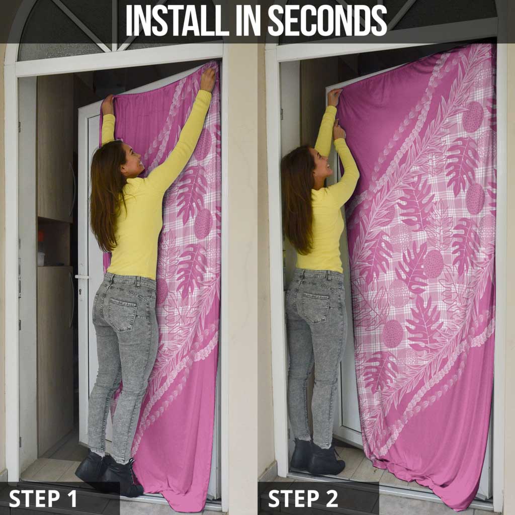Hawaii Breadfruit Palaka Door Cover Omaomao Ulaula Maile Lei LT9 - Polynesian Pride