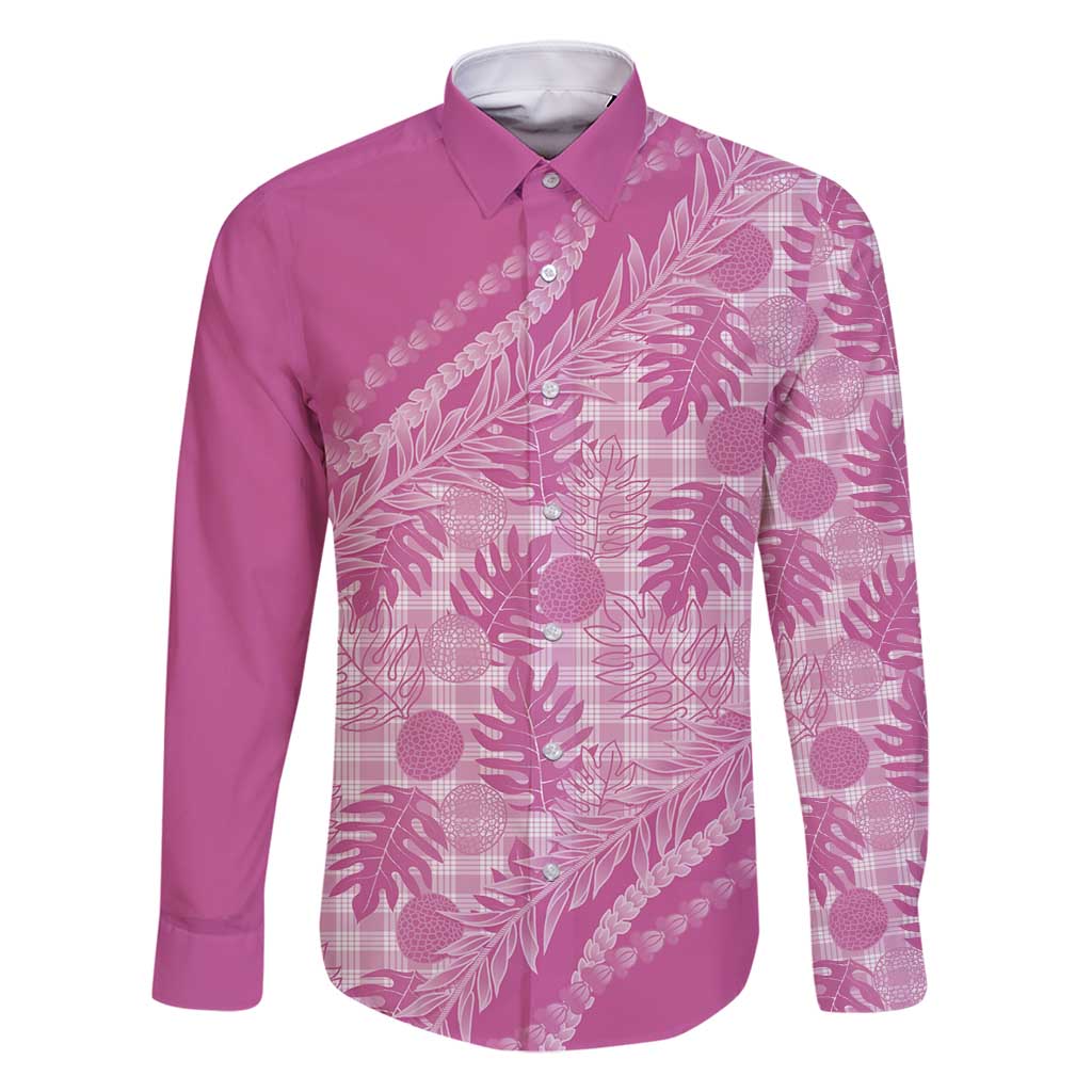 Hawaii Breadfruit Palaka Family Matching Summer Maxi Dress and Hawaiian Shirt Omaomao Ulaula Maile Lei - Polynesian Pride