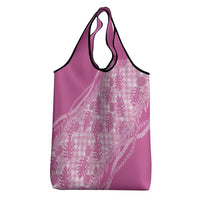 Hawaii Breadfruit Palaka Grocery Bag Omaomao Ulaula Maile Lei - Polynesian Pride