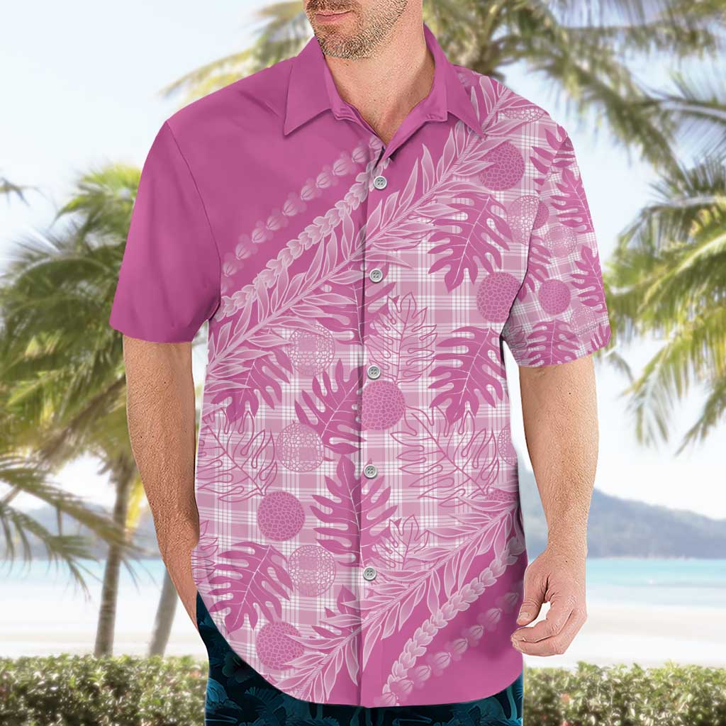 Hawaii Breadfruit Palaka Hawaiian Shirt Omaomao Ulaula Maile Lei - Polynesian Pride