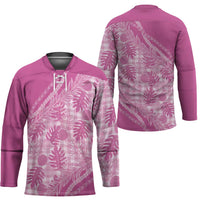Hawaii Breadfruit Palaka Hockey Jersey Omaomao Ulaula Maile Lei - Polynesian Pride