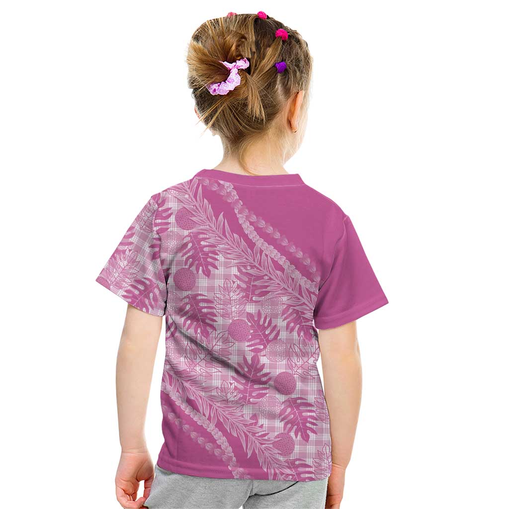 Hawaii Breadfruit Palaka Kid T Shirt Omaomao Ulaula Maile Lei LT9 - Polynesian Pride