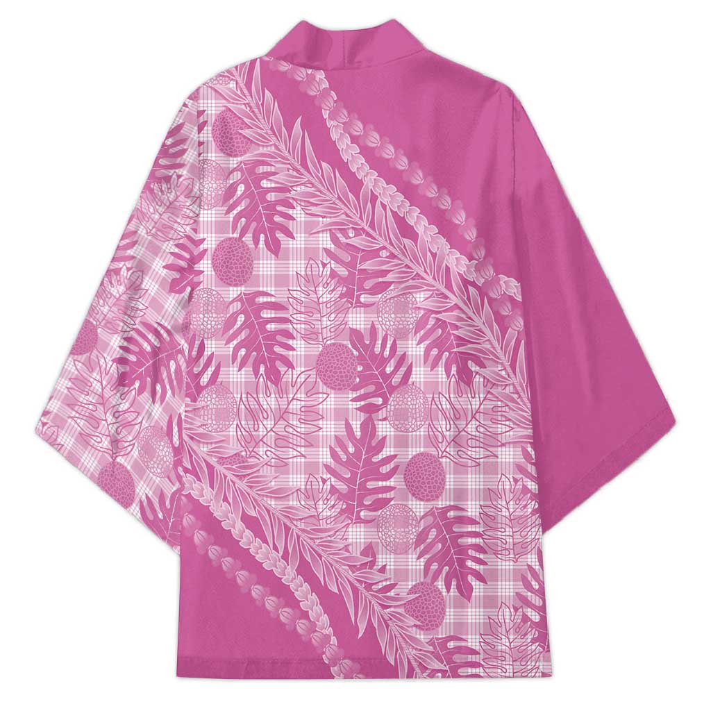 Hawaii Breadfruit Palaka Kimono Omaomao Ulaula Maile Lei - Polynesian Pride