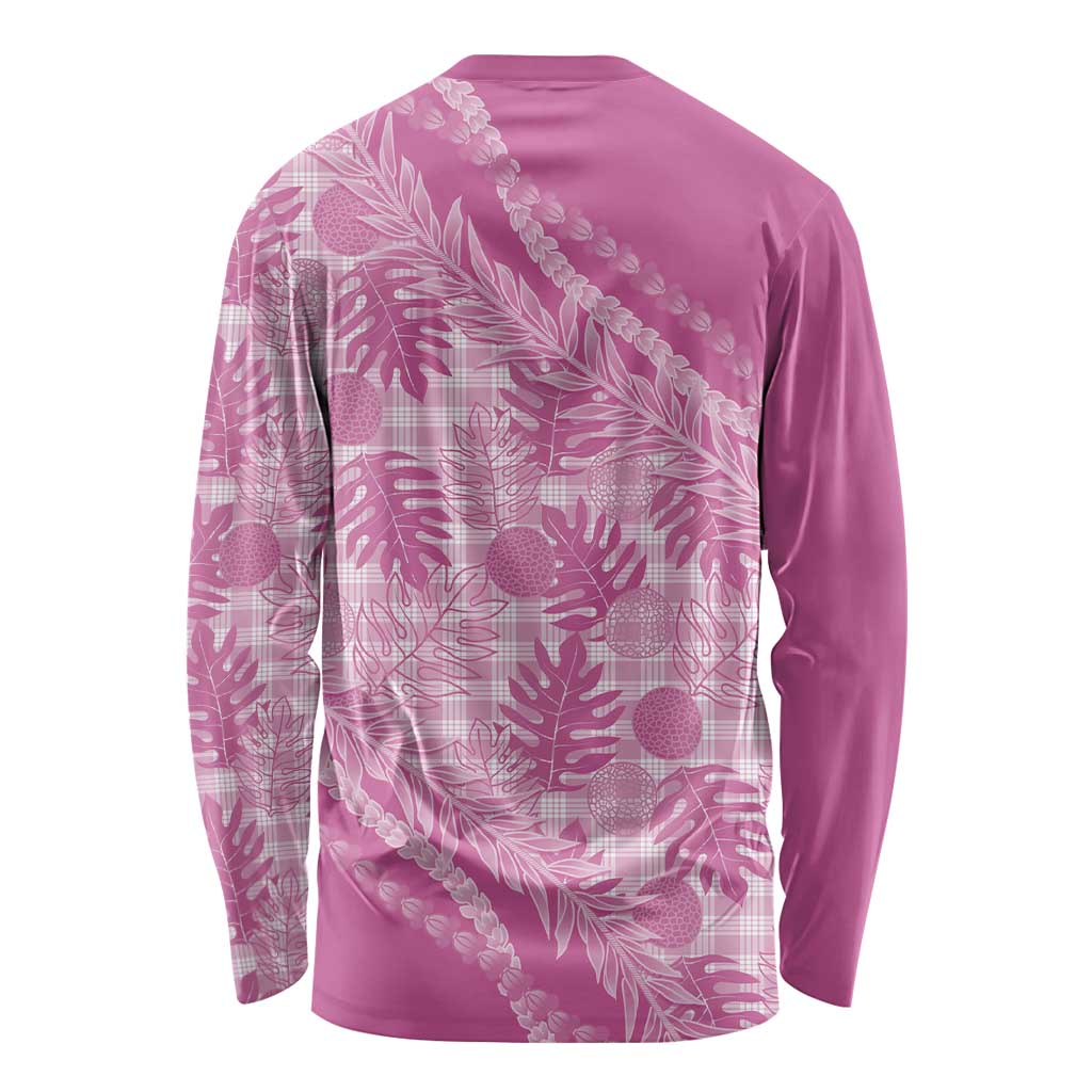 Hawaii Breadfruit Palaka Long Sleeve Shirt Omaomao Ulaula Maile Lei LT9 - Polynesian Pride