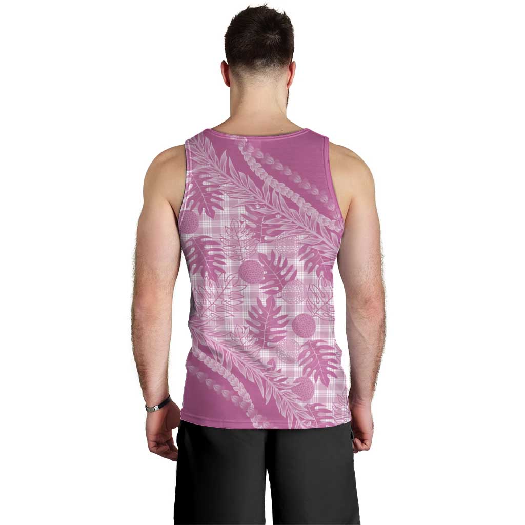 Hawaii Breadfruit Palaka Men Tank Top Omaomao Ulaula Maile Lei LT9 - Polynesian Pride