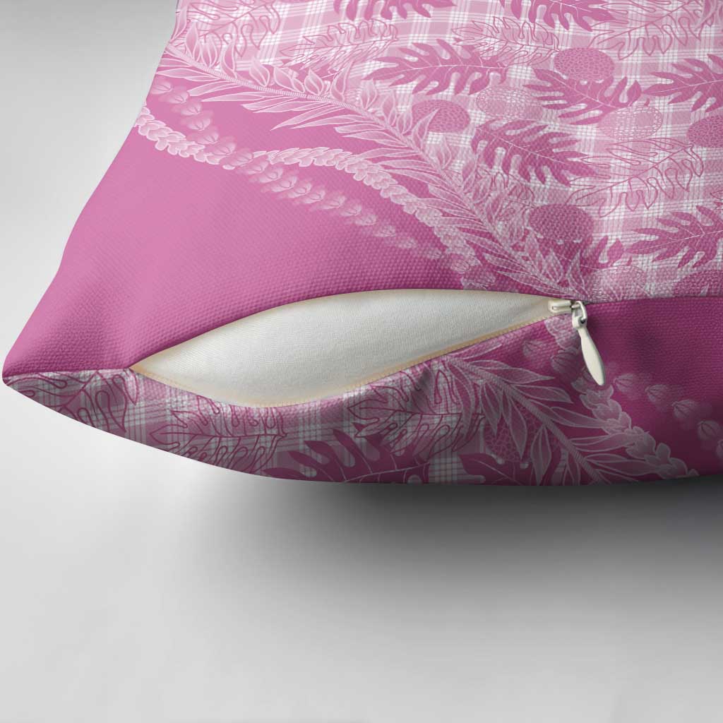 Hawaii Breadfruit Palaka Pillow Cover Omaomao Ulaula Maile Lei - Polynesian Pride