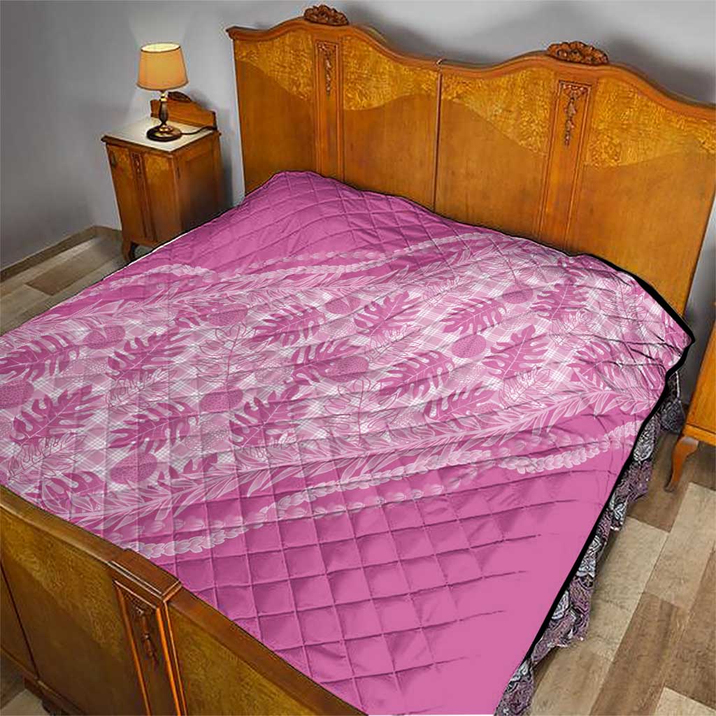 Hawaii Breadfruit Palaka Quilt Omaomao Ulaula Maile Lei - Polynesian Pride