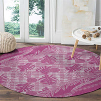 Hawaii Breadfruit Palaka Round Carpet Omaomao Ulaula Maile Lei - Polynesian Pride